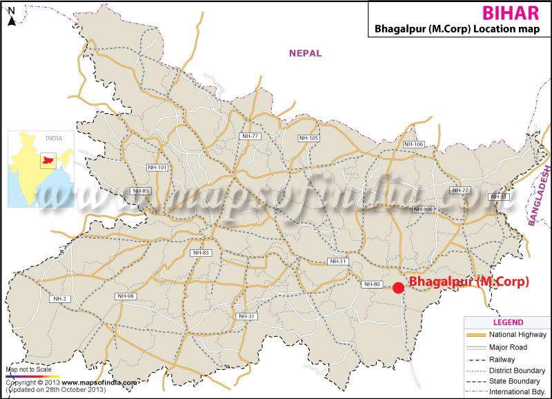 Bhagalpur (m.corp) Location Map