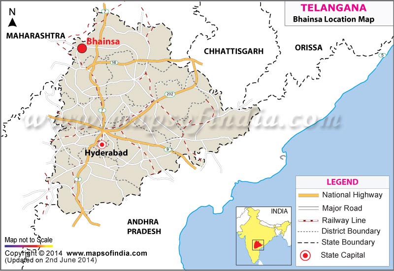 Bhainsa Location Map