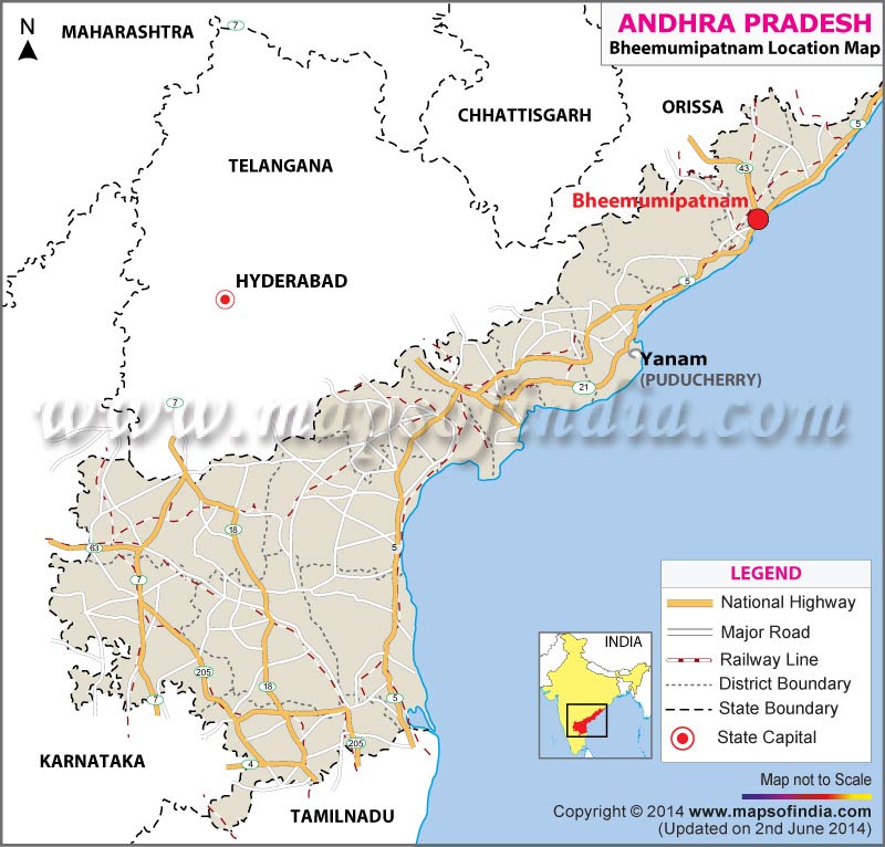 Bheemunipatnam Location Map