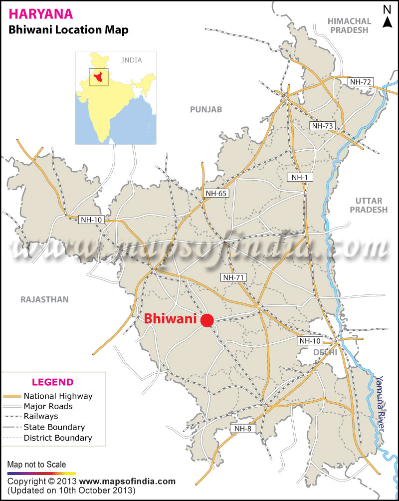 Bhiwani Location Map