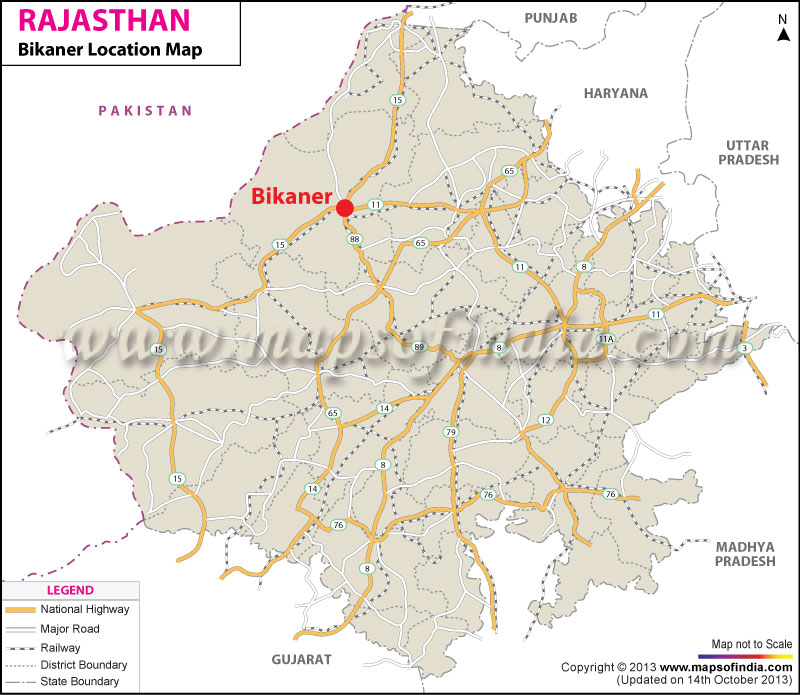 Bikaner Location Map