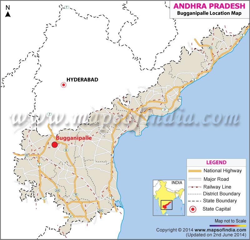 Bugganipalle Location Map