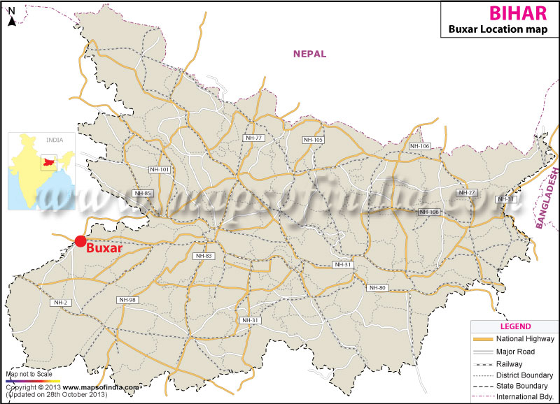 Buxar Location Map