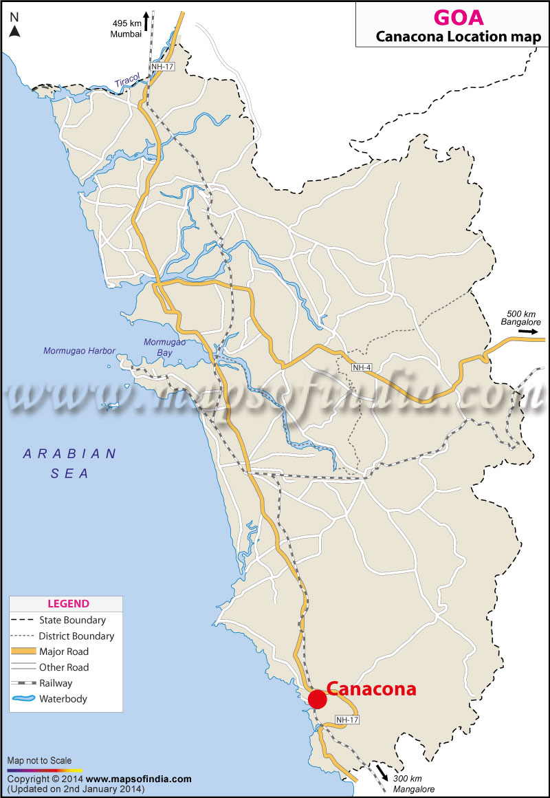 Canacona Location Map