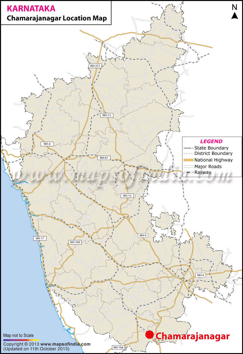 Chamarajanagar Location Map