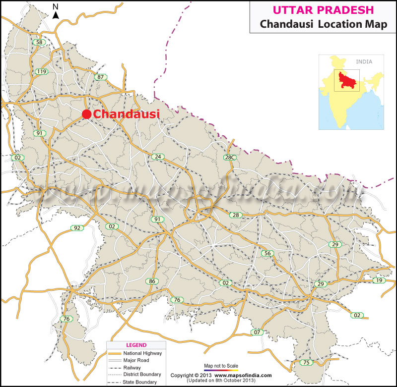 Chandausi Location Map