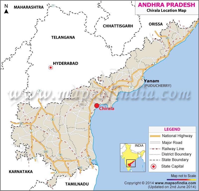 Chirala Location Map