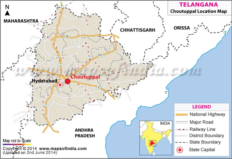 Choutuppal Location Map