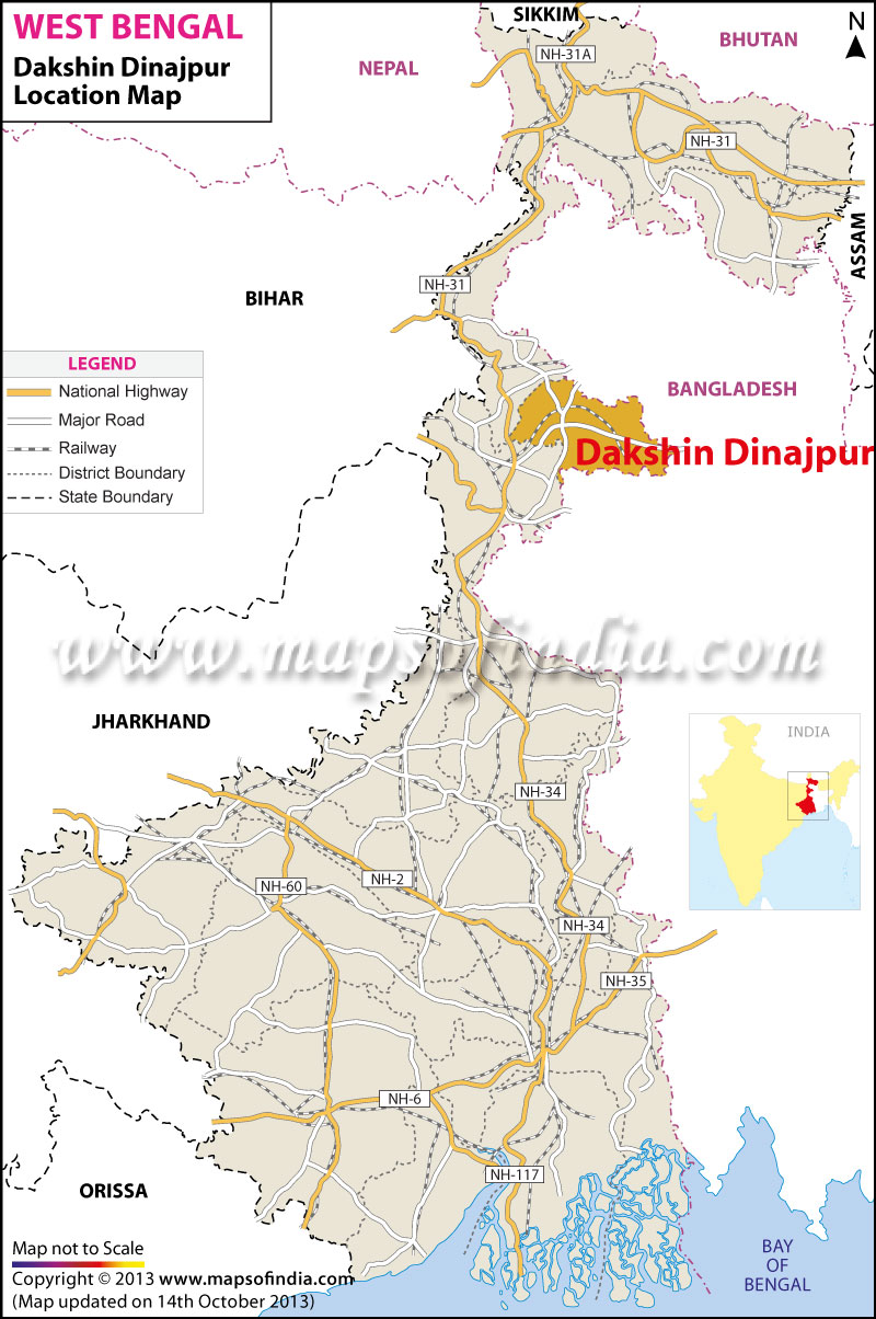 Dakshin Dinajpur Location Map