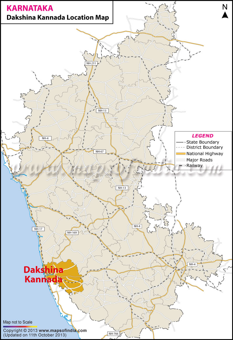 Dakshina Kannada Location Map