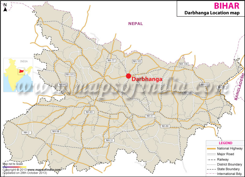 Darbhanga Location Map