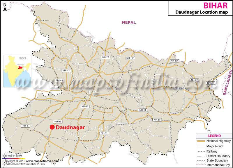 Daudnagar Location Map