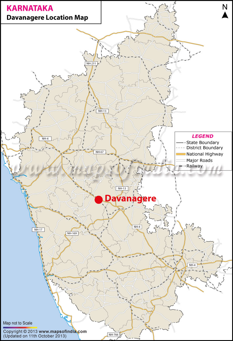 Davanagere Location Map