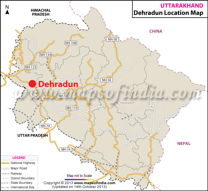 Dehradun Location Map Where Is Dehradun