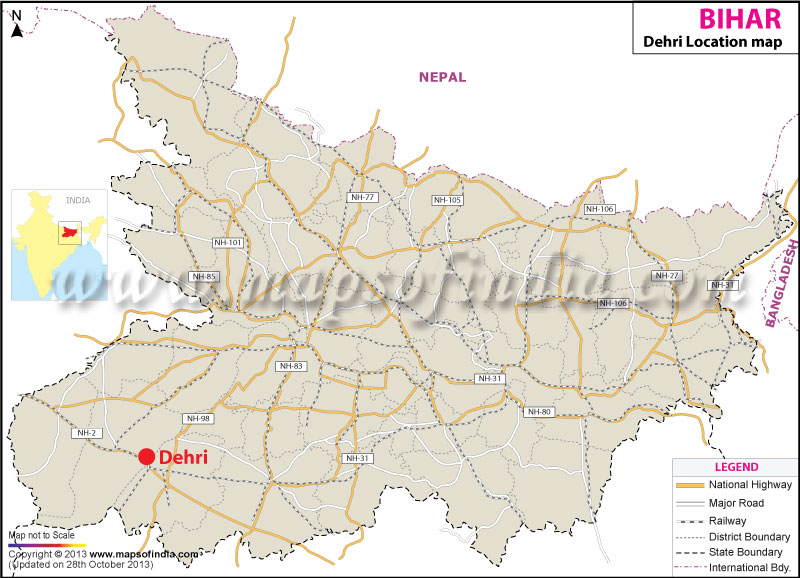 Dehri Location Map