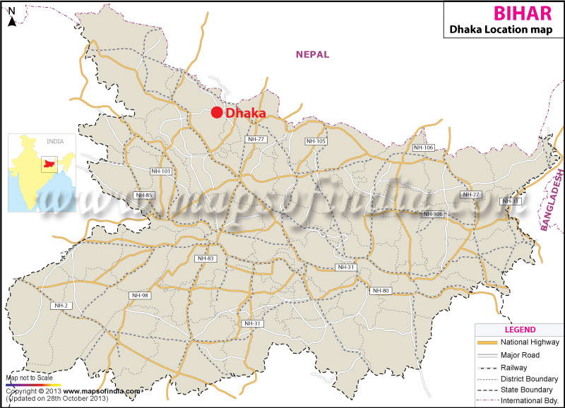 Dhaka Location Map