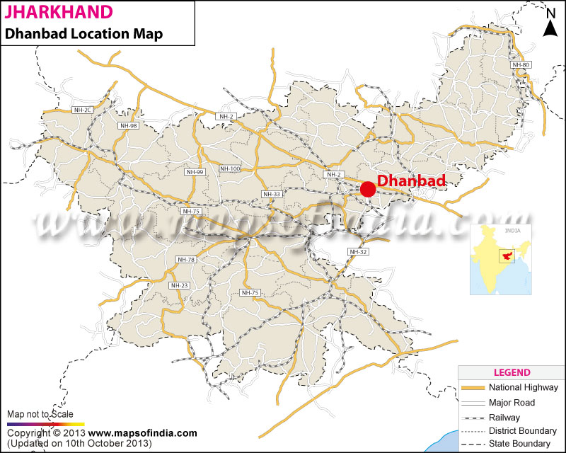Dhanbad Location Map
