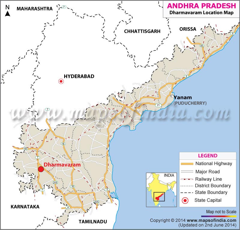 Dharmavaram Location Map