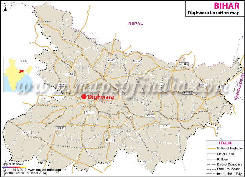 Dighwara Location Map