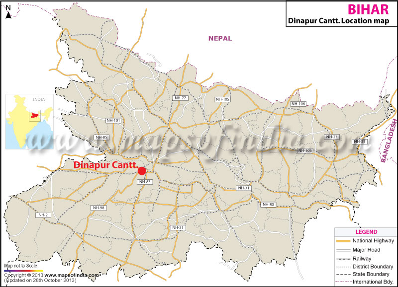 Dinapur Cantt. Location Map