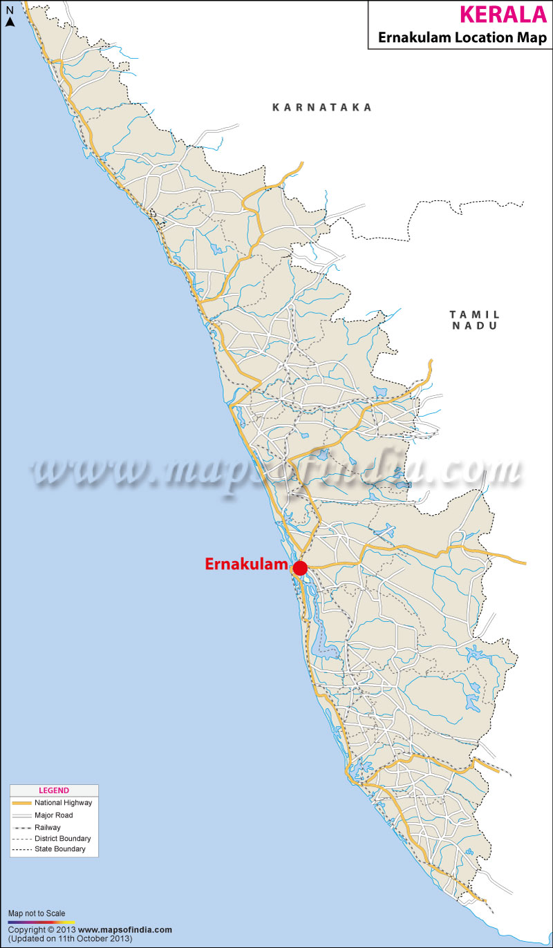 Ernakulam In Kerala Map Where Is Ernakulam Located In India | Ernakulam Location Map,