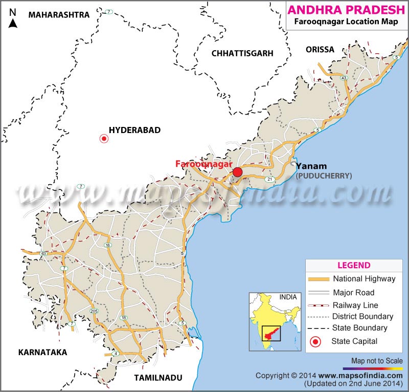 Farooqnagar Location Map
