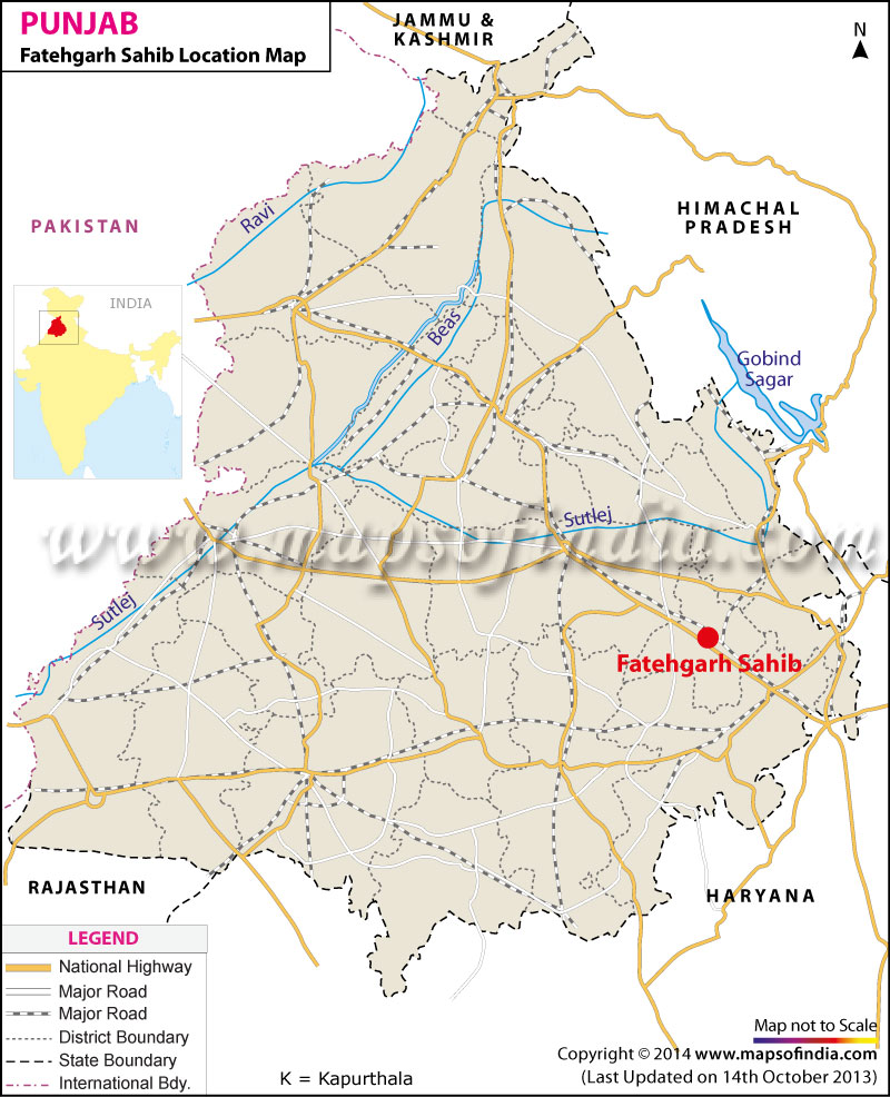 Fatehgarh Sahib Location Map