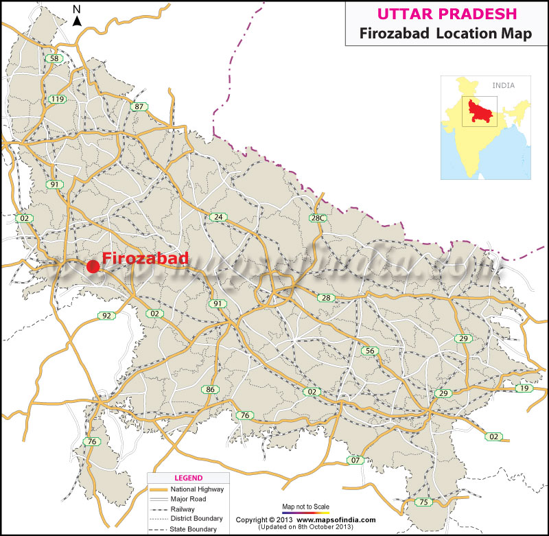 Firozabad Location Map