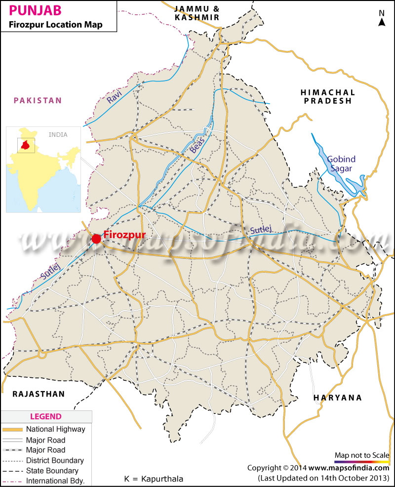 Firozpur Location Map