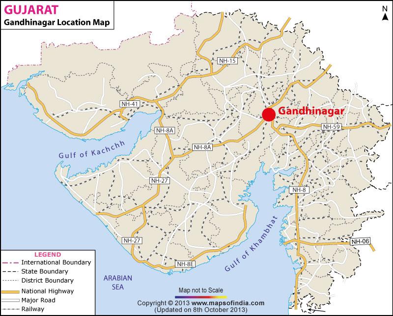 Gandhinagar Location Map