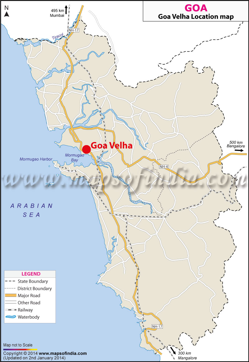 Goa Velha Location Map