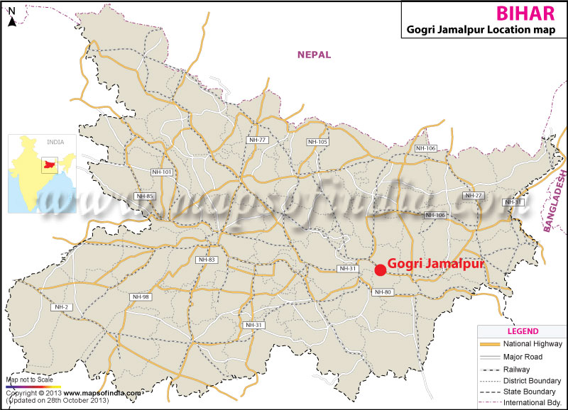 Gogri Jamalpur Location Map