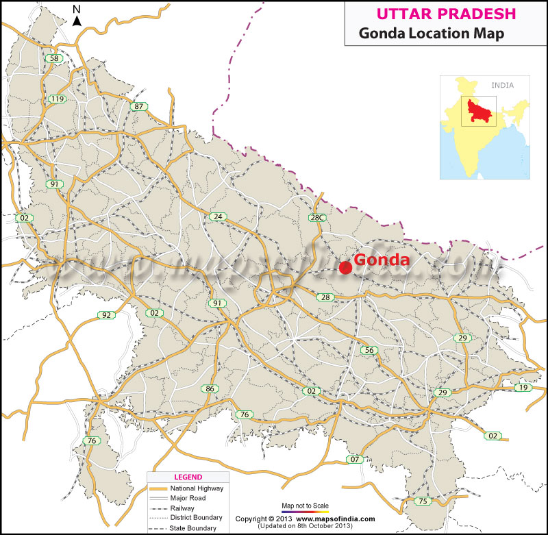 Gonda Location Map