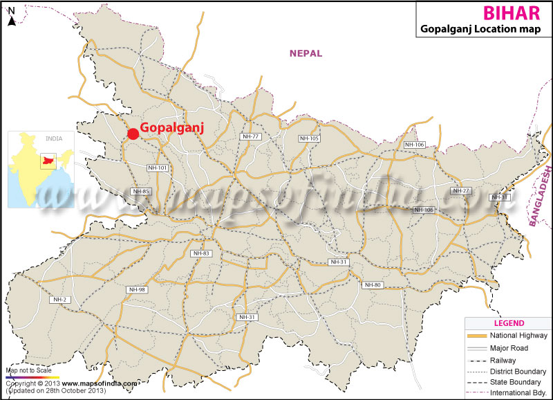 Gopalganj Location Map
