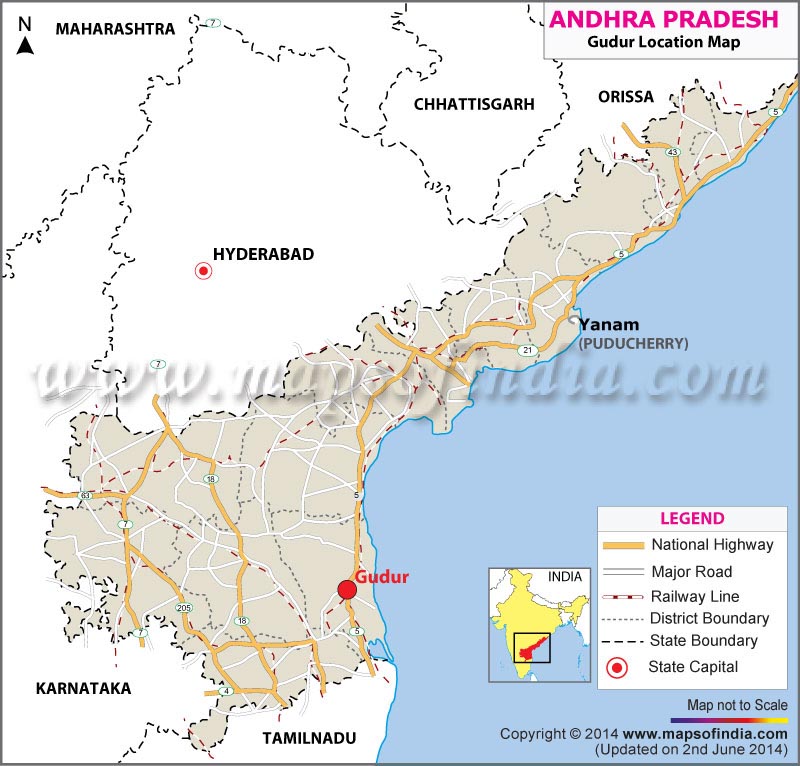 Gudur Location Map