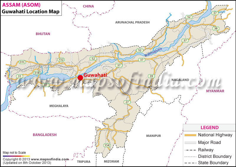 Guwahati Location Map