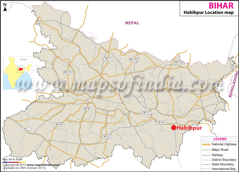 Habibpur Location Map