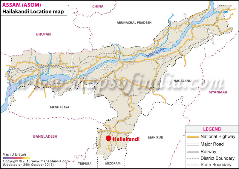 Hailakandi Location Map