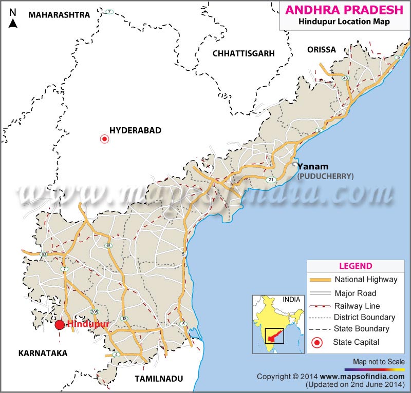 Hindupur Location Map