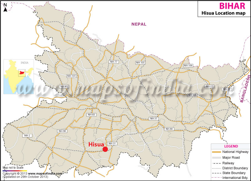 Hisua Location Map