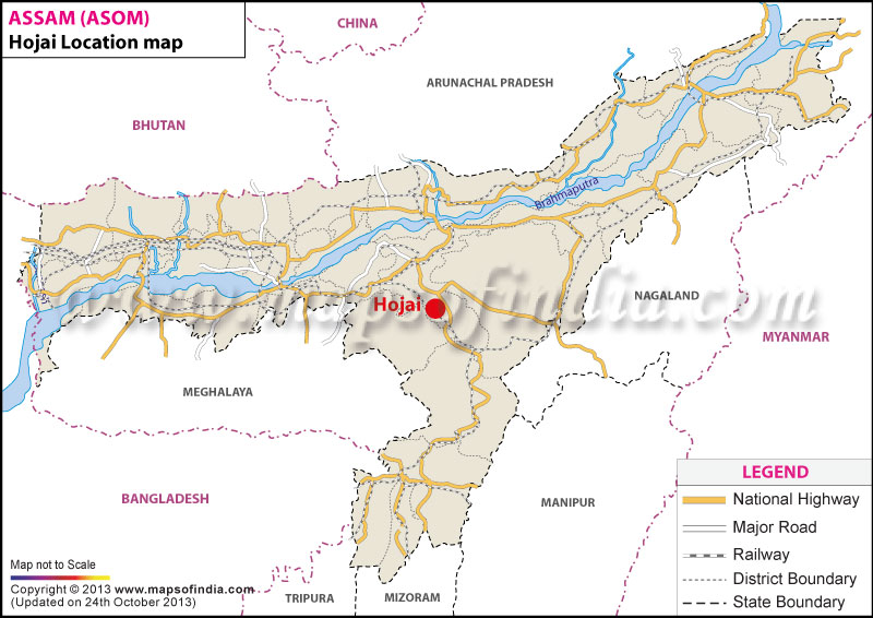 Hojai Location Map
