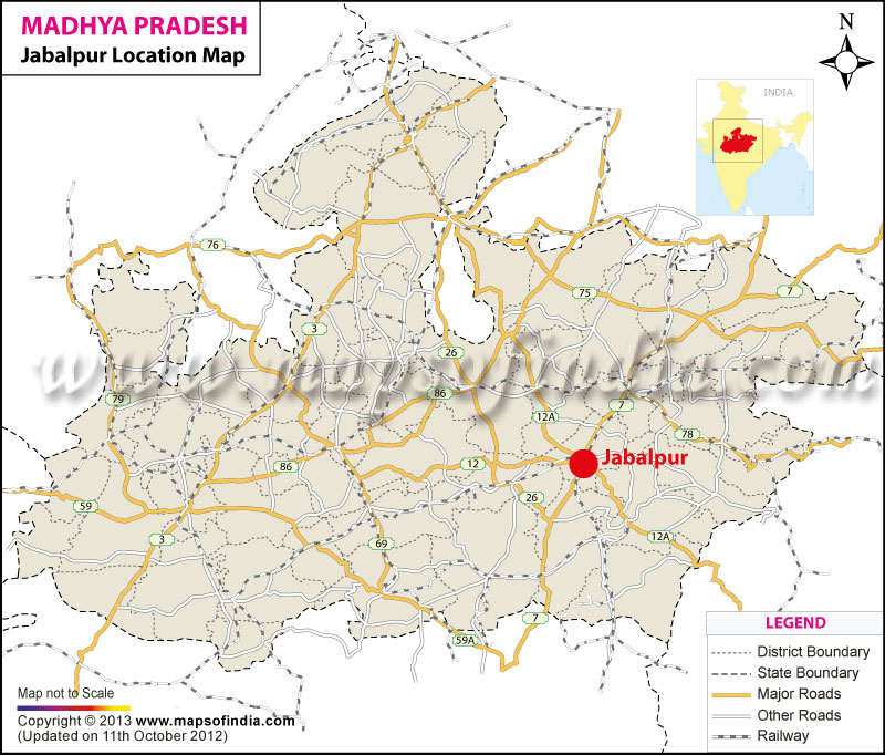 Jabalpur Location Map
