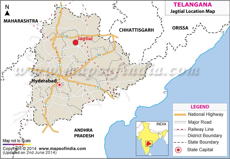 Jagtial Location Map