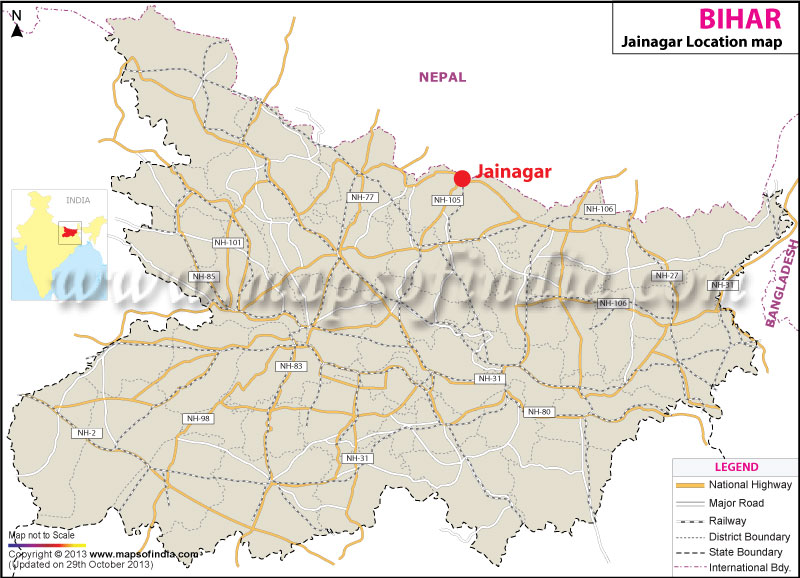 Jainagar Location Map