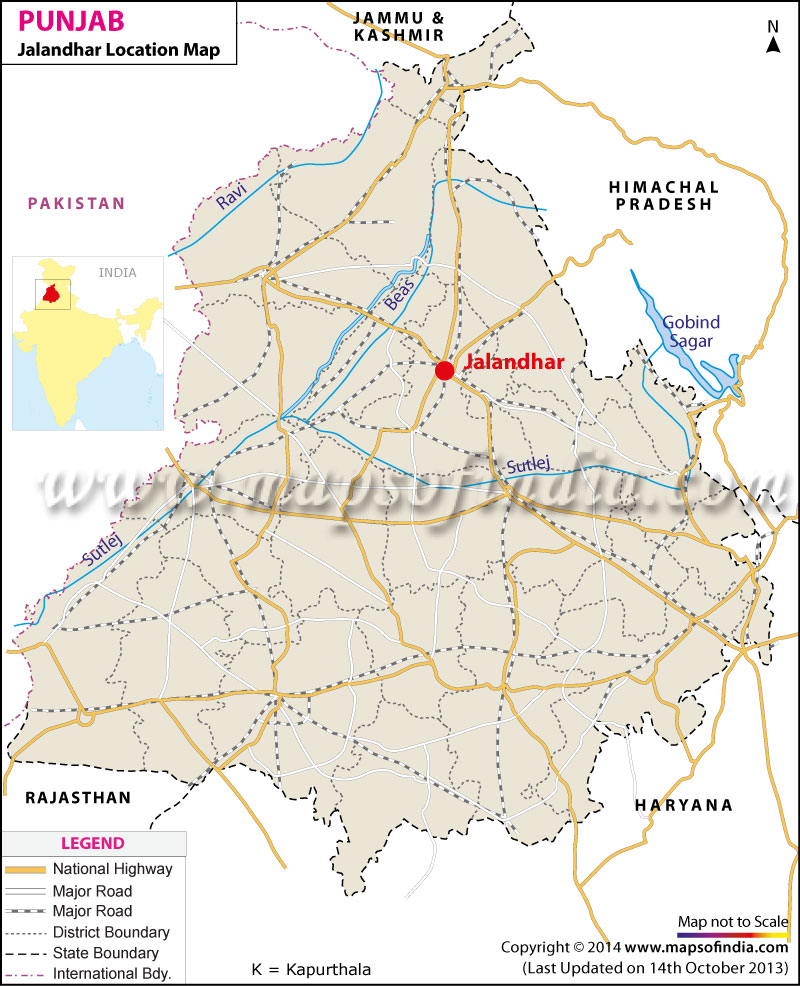 Jalandhar Location Map