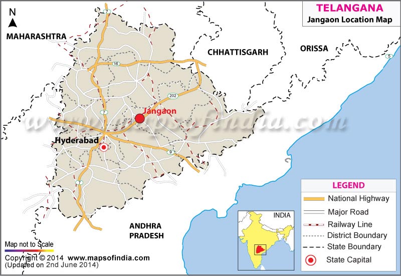 Jangaon Location Map