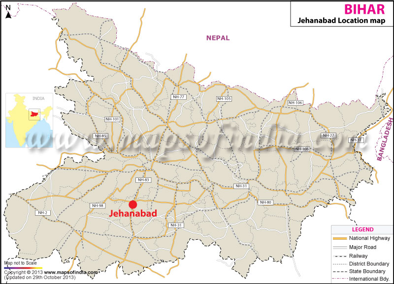 Jehanabad Location Map