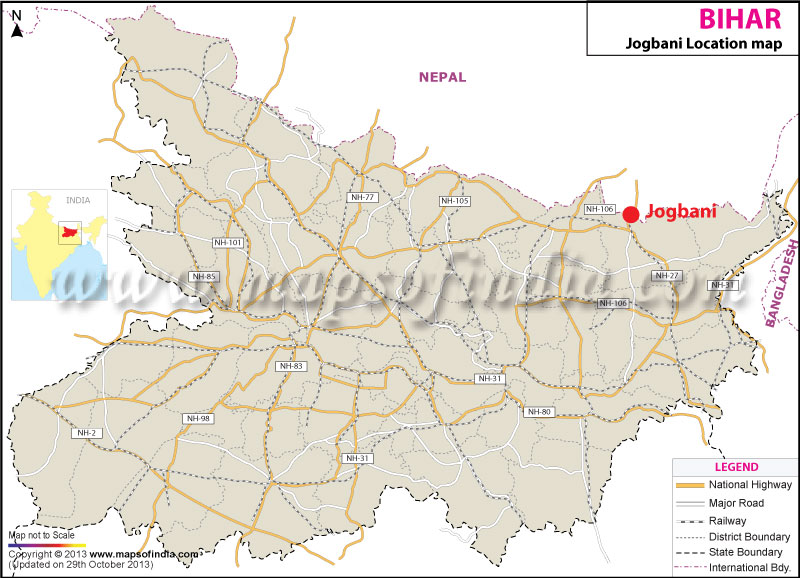 Jogbani Location Map