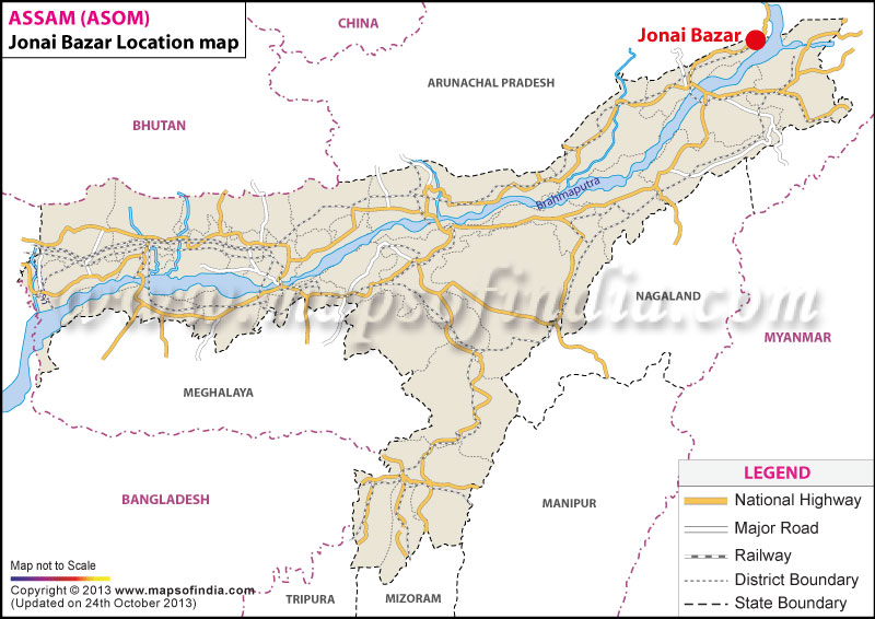 Jonai Bazar Location Map