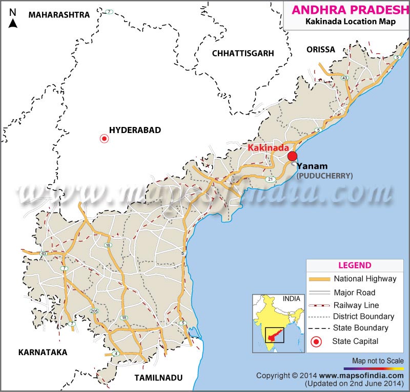 Kakinada Location Map